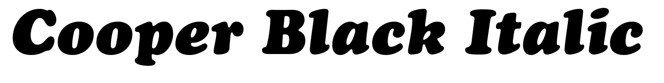 Cooper Black Italic